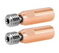 WANGCL 2 piezas de garganta Heatbreak para Ender 3 Hotend aleación de titanio + aleación de cobre, resistencia a altas temperaturas, compatible con Ender 3 V2 Ender 3 Pro Cr10 impresora 3D Hotend -M6