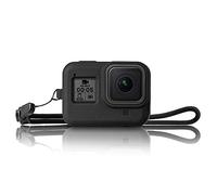 WANGCL 2 Unidades Cámara Funda de Silicona con Tapa de Lente de Silicona Cubierta Protectora Lanyard para GoPro 10/GoPro 9 Accesorios Kit -Negro