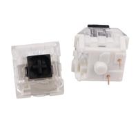 WANGCL 20 interruptores de teclado interruptor lineal a prueba de polvo para teclado mecánico reemplazar interruptores Kailh y gamer DIY con extractor de llave de eje - eje negro