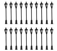 WANGCL 20 mini farolas LED de plástico para calle HO OO escala 1/100 para cajas de arena, jardines en miniatura, modelo de ciudades
