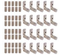 WANGCL, 20 piezas, conector de ángulo interno con ranura en T, soportes de aleación de Zinc, conector de esquina interna para perfiles de aluminio EU-4040