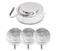 WANGCL 4 ganchos de ventosa fuertes con ventosas de vacío, ganchos de pared extra fuertes sin taladrar para el hogar, cocina, baño, oficina, etc