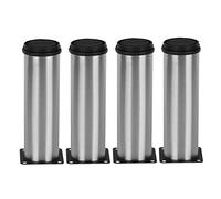 WANGCL 4 patas ajustables de acero inoxidable para muebles con tornillos de montaje para armario, mesa de café, cama, cocina, armario, sofá, 50 x 120 mm