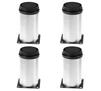 WANGCL 4 patas ajustables de acero inoxidable para muebles con tornillos de montaje para armario, mesa de café, cama, patas de cocina, sofá, 50 x 100 mm