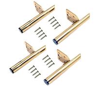 WANGCL 4 Patas de Muebles de Hierro, 13 cm, Patas de Mesa de Metal, Patas de Soporte para Muebles, Modernas para sofá, Mesa de café, Mueble de TV, Cama y Otros Muebles (Dorado)