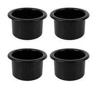 WANGCL 4 portavasos de plástico de 79 mm de diámetro, soporte para tazas de coche, color negro, para sofá, barco, caravana, sofá, coche, camión, mesa de póquer