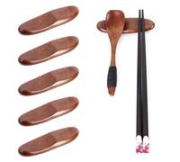 WANGCL 5 palillos de madera resto estilo japonés vintage palillos titular de vajilla soporte para regalo