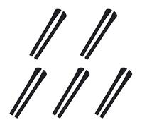 WANGCL 5 pares de tapas de silicona antideslizantes para gafas de sol piernas para gafas de sol finas patas de gafas de metal (negro)