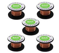 WANGCL 5 unids 0.1mm alambre de cobre, alambre de cobre de soldadura de 15 m para transformadores motores altavoces electroimanes