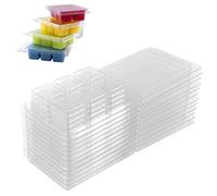 WANGCL 50 moldes de cera reutilizables de 6 cavidades de plástico transparente para hacer velas y jabón