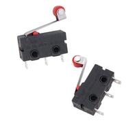 WANGCL 50PCS Micro Switch Mini Interruptor de Límite Palanca de Bisagra Larga con Polea 3Pin Interruptor de Tacto Sensible para Computadora, Ratón, Electrónica, Equipo de Prueba de Comunicación, etc