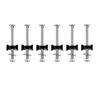 WANGCL 6 piezas de acero galvanizado trampolín tornillo trampolín accesorios para la mayoría de los tipos de trampolines resistentes y duraderos 3 x 0.25 pulgadas