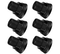 WANGCL 6 piezas de mamparo de PVC de doble roscado, conector de tanque de agua macho de 3/4 pulgadas hembra de 1/2 pulgadas para barriles de lluvia, acuarios, tanques de agua, piscinas y espita