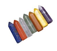 WANGCL 7 Piezas de varitas de Cristal curativo, Barras de Prisma facetadas para Reiki Chakra, Terapia de meditación Deco