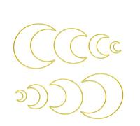 WANGCL 8 piezas de macramé de metal floral para manualidades, aros en forma de media luna, atrapasueños, manualidades, herramientas para hacer atrapasueños (4 tamaños)