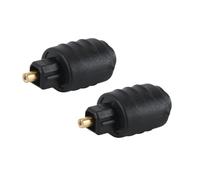 WANGCL Adaptador de audio óptico mini Toslink de 3,5 mm hembra a Toslink (2 unidades), color negro