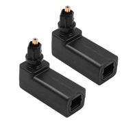 WANGCL Adaptador de Cable óptico Toslink de 2 Piezas Adaptador de Cable de Audio óptico Digital de 90 Grados Adaptador Macho a Hembra de 360 Grados para Adaptador de TV por Cable óptico Toslink