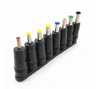 WANGCL Adaptador de Conector de Barril 8 en 1, Conector Universal de Conjunto de Puntas de CC, Accesorios de Enchufe para Cargador Enchufe de Fuente de alimentación