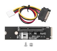 WANGCL Adaptador de Puerto SSD M.2 Key M 2260 2280 a PCIE con indicador LED, Elevador de alimentación SATA para minería de Bitcoin