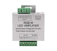 WANGCL Amplificador RGBW de aluminio de 4 canales, repetidor de señal de datos, compatible con PWM DC12V/DC24V para controlador RGB/RGBW