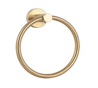 WANGCL Anillo de Toalla Cepillado Soporte para Toallas de Mano Colgador de Toallas Redondo Simple de Acero Inoxidable para baño contemporáneo Granja Organizador de Cocina Montado en la Pared (Oro)