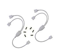 WANGCL Cable Divisor de Tira LED de 4 Pines, RGB de 1 a 2 Puertos, Conector Controlador Para Tira RGB 5050 3528 2835, Color Blanco