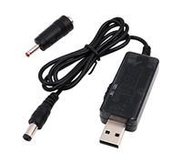 WANG able USB a CC USB a 3.5mm/5.5mm Cable de alimentación ajustable 5V a 9V/12V Boost Power Cable con pantalla digital Detección de voltaje