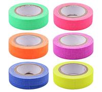 WANGCL Cinta fluorescente de neón UV de 6 colores que brilla en la oscuridad, para decoración de fiestas, manualidades, 15 unidades - 5 m x 15 mm