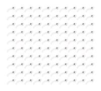 WANGCL Clips de tira de luces LED de 100 piezas con 100 tornillos Soportes de montaje Clips de fijación para tira de LED RGB 5050 3528 2835 - Transparente