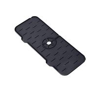 WANGCL Cocina de silicona grifo Mat baño grifo colector de agua Mat fregadero Splash Guard fregadero drenaje Pad detrás del grifo Protector de goteo Encimera de salpicaduras (negro)