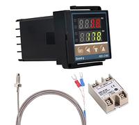 WANGCL Controlador PID digital Termostato inteligente con relé SSR 40A Termopar tipo K para hornos de tanques de almacenamiento de la industria química de energía eléctrica - 0-1300 ℃