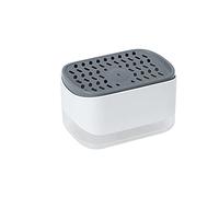 WANGCL Dispensador de jabón para platos y soporte para esponja, dispensador de bomba de jabón 2 en 1 para encimera de cocina, azul marino, 12.5 onzas, sin BPA