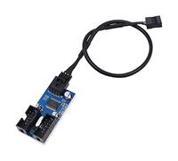 WANGCL Divisor de cabecera USB 2.0 de 9 pines, divisor de 1 a 2 extensión, adaptador de puerto multiplicador