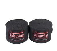 WANG nvolturas de mano de boxeo vendajes de arte marcial muñequera vendas MMA Under-Boxing guante de protección para prevenir lesiones 5 metros (negro)