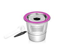 WANGCL Filtro de metal reutilizable para cápsulas de café K, compatible con Keurig 1.0 2.0 K-Mini K-Slim K-Duo y otros modelos K-Series y selectos, con cepillo y cuchara