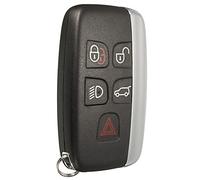 WANGCL Funda de TPU suave para llavero de control remoto, funda de protección premium compatible con Land Rover Discovery Sport Evoque Aurora Jaguar XF XJ XJL XEL XFL F-pace 5 botones (plata)