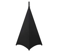 WANGCL Funda para soporte de altavoz, trípode y falda de DJ, cubierta de 360 grados para iluminación de altavoces con bolsa de almacenamiento (negro, 1 unidad)
