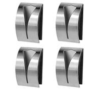 WANGCL Gancho de toalla de cocina de acero inoxidable, 4 piezas, para montaje en pared, no perforante, toallero, gancho para toalla de mano, soporte para toallas de cocina, baño, cocina (plata)