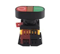 WANGCL Interruptor pulsador doble, NO+NC momentáneo, 220 V, botones de encendido/apagado con indicador luminoso para máquina de corte, taladro de banco, maquinaria textil.