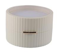 WANGCL Joyero portátil pequeño organizador de joyas para anillos, aretes y collares (blanco)