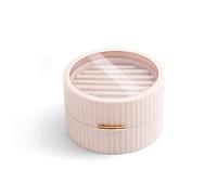 WANGCL Joyero portátil pequeño organizador de joyas para anillos, pendientes, collar (rosa)