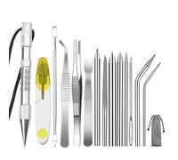 WANGCL Juego de 14 agujas de paracord FID accesorios con punta Marlin y tuerca de extensión, agujas de cordones de acero inoxidable, nudo de herramienta de alisado (plata)