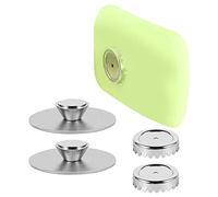 WANGCL Juego de 2 jaboneras magnéticas con ventosa de acero inoxidable montado en la pared, soporte magnético para jabonera para baño y cocina con adhesivo 3M