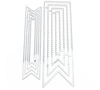 WANGCL Juego de 2 troqueles de corte de metal para marcapáginas, manualidades, plantilla de grabado en relieve de acero al carbono, plantillas de metal, herramienta de álbumes de recortes y troqueles