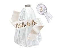 WANGCL Juego de 3 piezas de velo de despedida de soltera para novia y despedida de soltera para despedidas de soltera o insignia, accesorios para boda