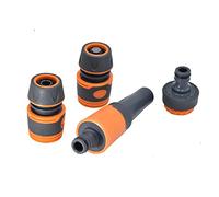 WANGCL Juego de 4 piezas de riego de jardín, juego de pistola de pulverización de manguera de jardín, 2 patrones, diseño antideslizante, perfecto para regar plantas, lavado de coches, ducha y mascotas