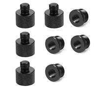 WANGCL Juego de adaptadores de rosca de micrófono de 8 piezas 5/8 hembra a 3/8 macho y 3/8 hembra a 5/8 macho rosca para soporte de micrófono adaptador de trípode de cámara