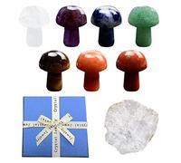 WANGCL Juego de Cristales curativos de Hongo, Cristales curativos Naturales y Piedras de Chakra, Piedras de Terapia de Cristal para meditación, energía curativa, Equilibrio de Chakra Reiki