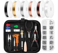 WANGCL Juego de herramientas para hacer joyas, alicates, herramientas de joyería para hacer pulseras, aretes, joyas para bricolaje, hechos a mano