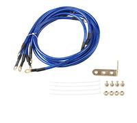 WANGCL Kit de conexión a tierra automático, kit de cable de tierra de coche universal de 5 puntos, kit de cable de tierra-azul